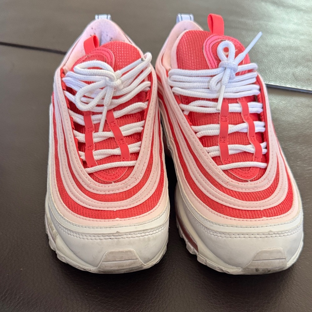 Nike Women's Pink and White Sneakers